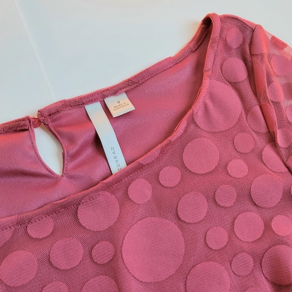 LC Lauren Conrad Pink Polka Dot Fit & Flare Dress - Picture 4 of 8